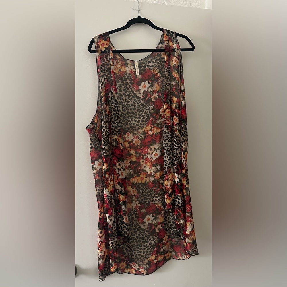 Leopard/Floral print vest